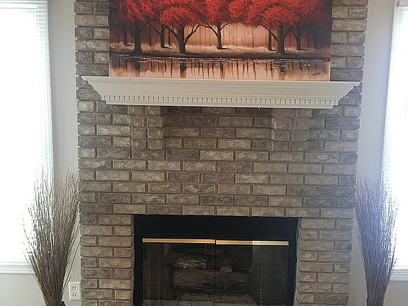 Brick Woodburning Fireplace