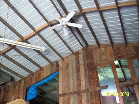 Inside garage