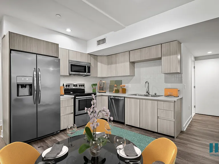 Open-Concept Kitchen with Stainless-Steel Appliances - Two-Bedroom Two-Bathroom - Unit 108