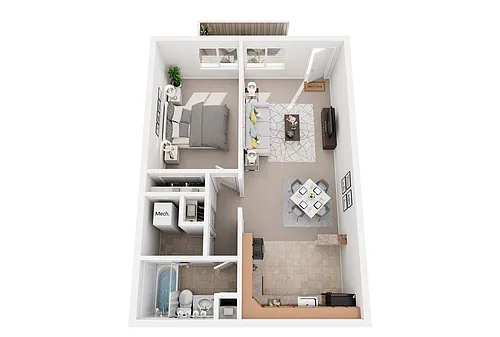 Floor plan 1 Bedroom