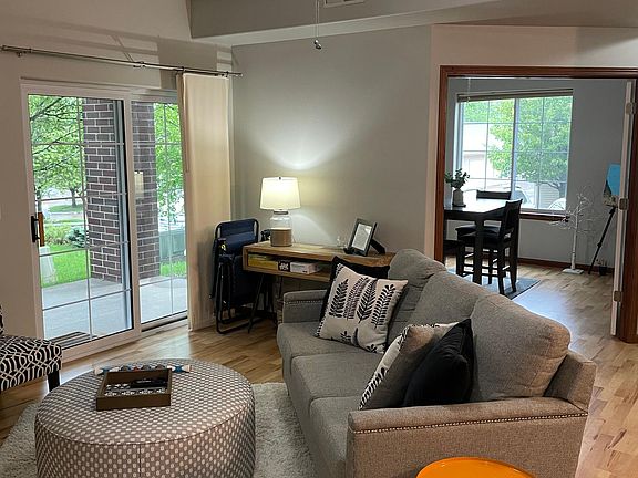 Living room with large walk-out porch