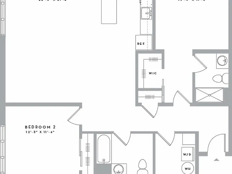 A2B8 floor plan Harrison Yards
