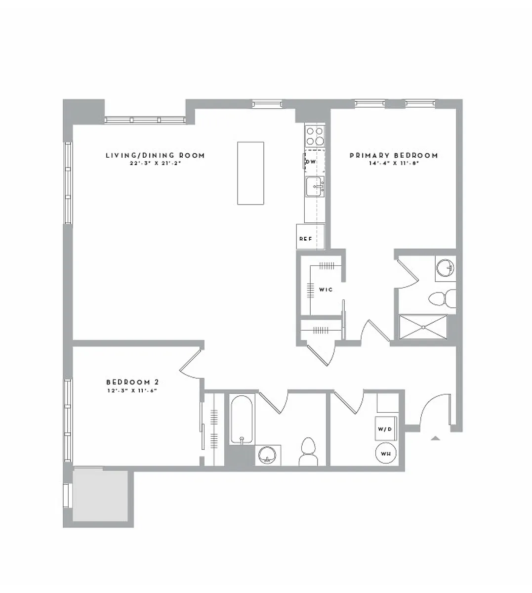 Floor plan A2B8