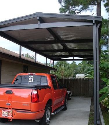 Expanded Driveway With Carport