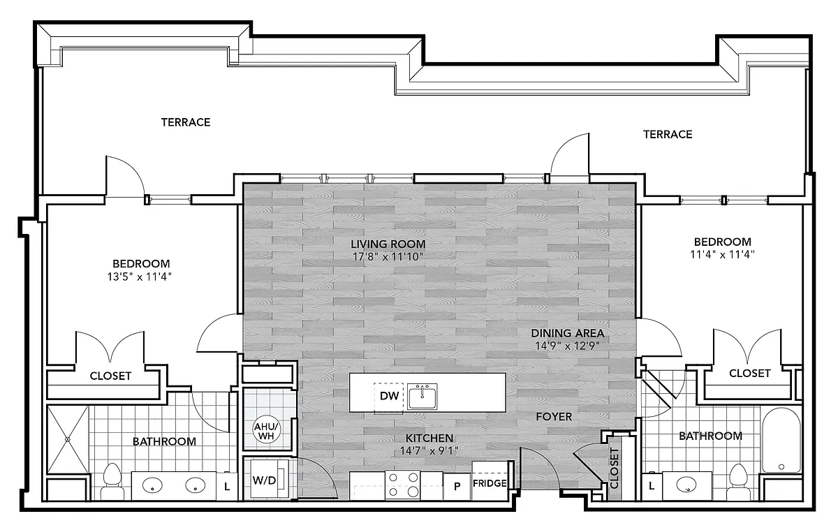 Floor plan 2 Bed 2 Bath