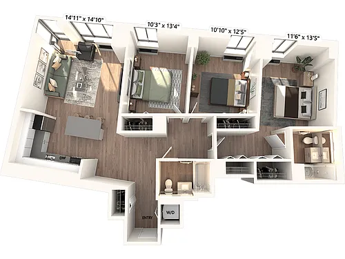 Floor plan C1-Renovated