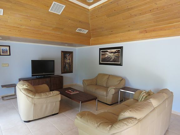Living room, cypress ceiling
