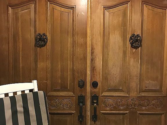 Entry Wooden double doors 