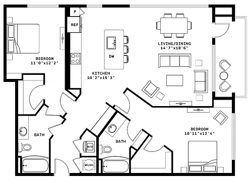 Floor plan Rigsbee