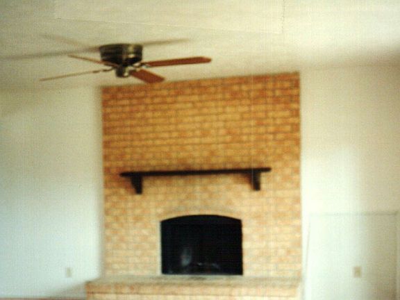 living room + fireplace
