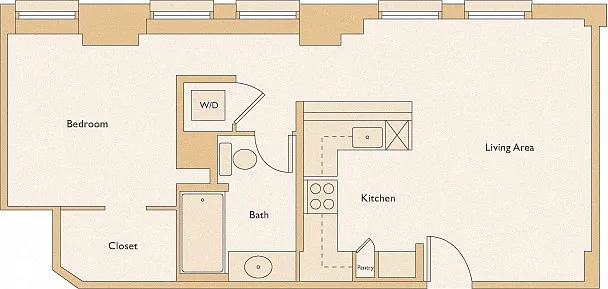 Floor plan 1K