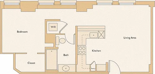 Floor plan 1K