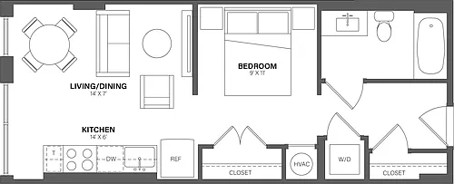 Floor plan Studio-S3
