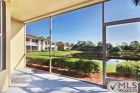 Your spacious Lanai faces south and overlooks a lake with trees beyond. Lots of lovely water birds!