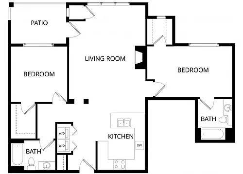 Floor plan 2X2 F
