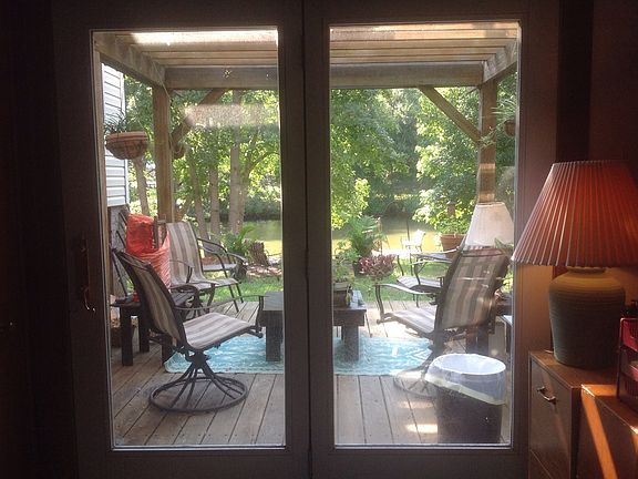Looking out from lower den.