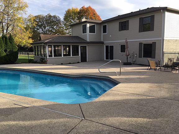 Pool and patio area in back