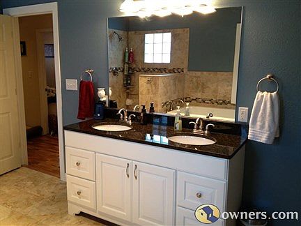 Remodeled Bathroom walkin shower whirlpool tub