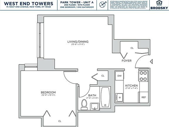 2nd image of 75 W End Ave APT P15a