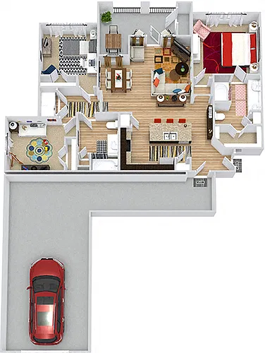 Floor plan Nolan with Attached Garage
