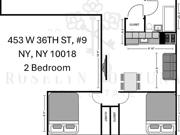 2nd image of 453 W 36th St APT 9
