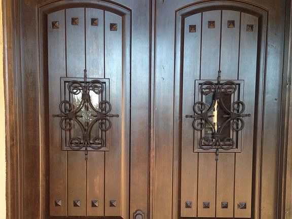 Closer view of front doors