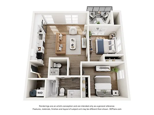 Floor plan Two-Bedroom 2A