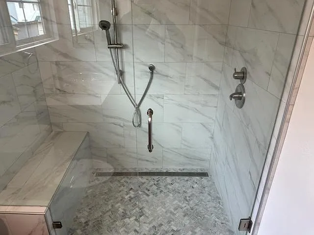 1 of 2 beautiful bathrooms