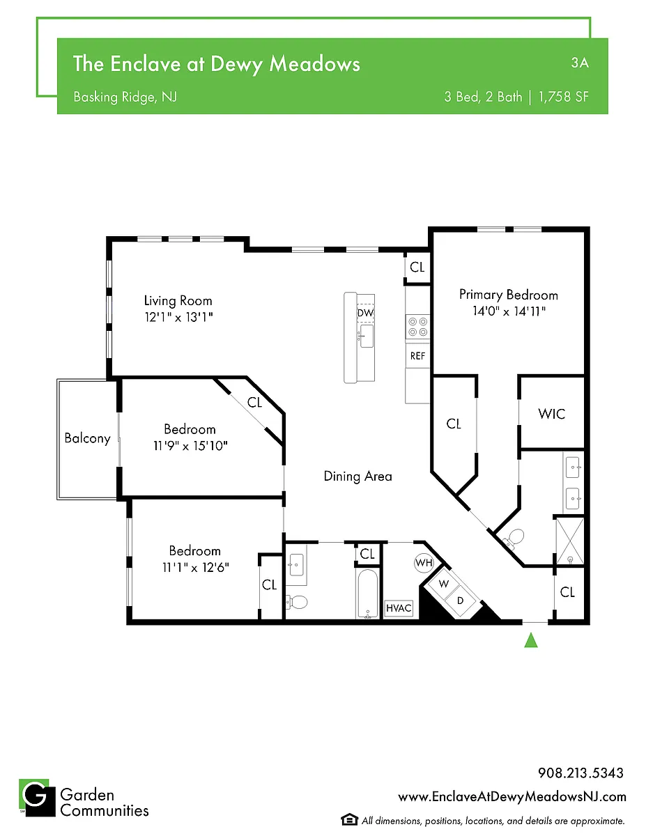 Floor plan $2.93/sq.ft. - 3A