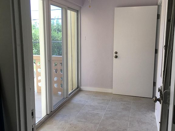 Bonus room with sliding glass doors
