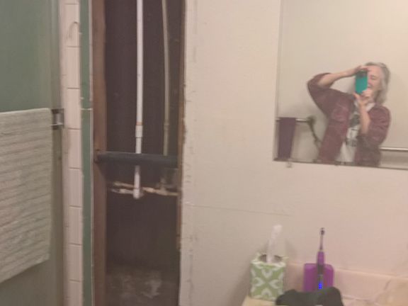bath showing pvc plumbing