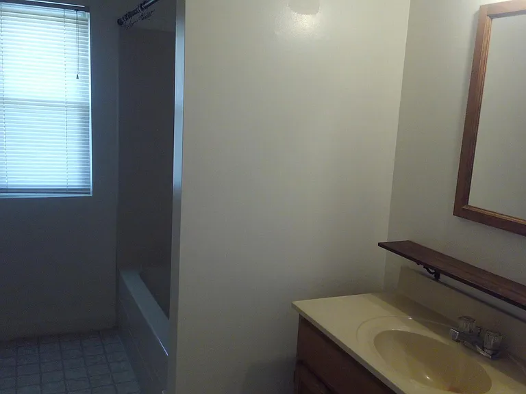 Bathroom - tub with shower, toilet and handbowl