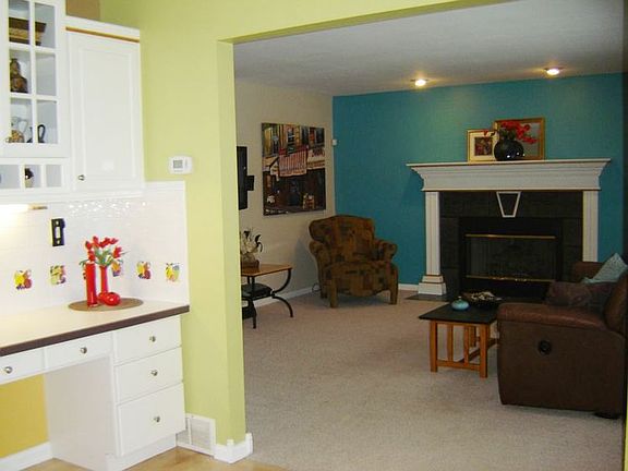 Doorway from kitchen area into family room.