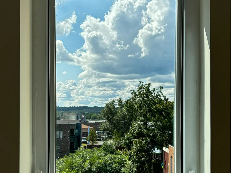 View from the stairwell window