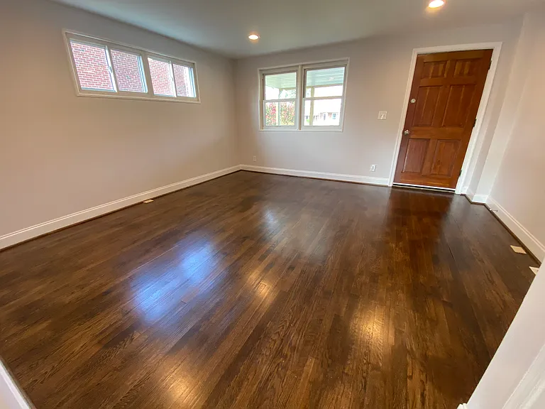 Living Room, Recessed Lights, Real Hardwood Floors