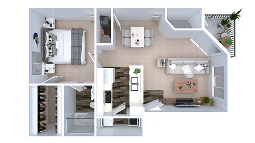 Floor plan 1 Bedroom