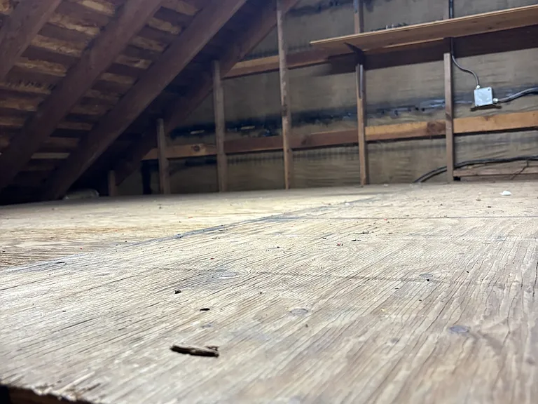 Upstairs storage space