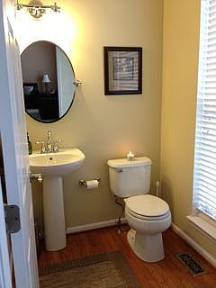 first floor powder room