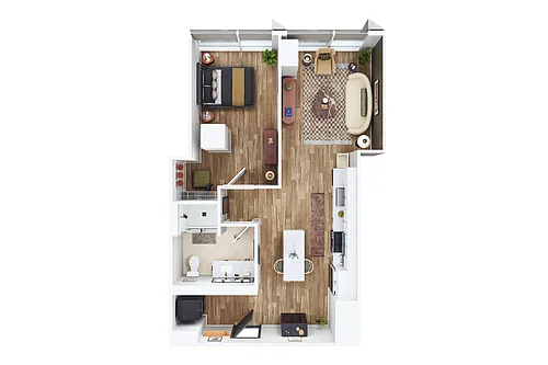Floor plan One Bed- A