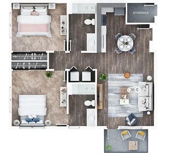 Floor plan 2X2 S