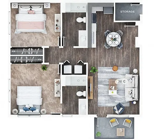 Floor plan 2X2 A