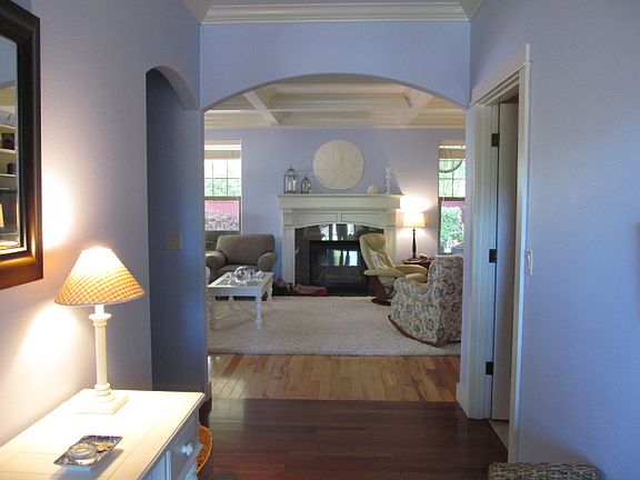 view of living room from doo