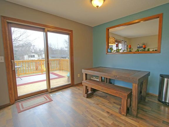 Informal dining in this spacious breakfast nook in the kitchen.