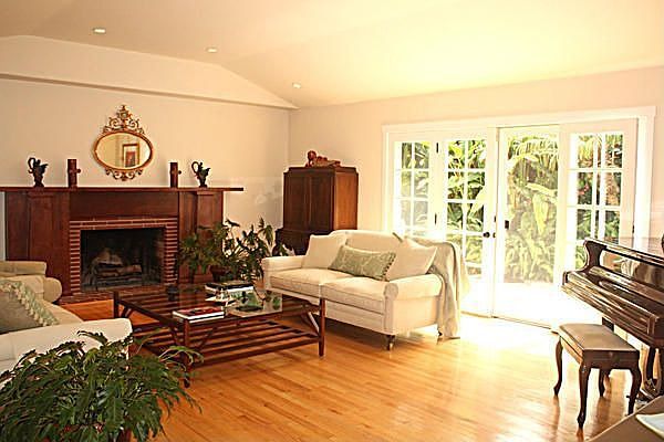 Sunny Living Room opens to back patio