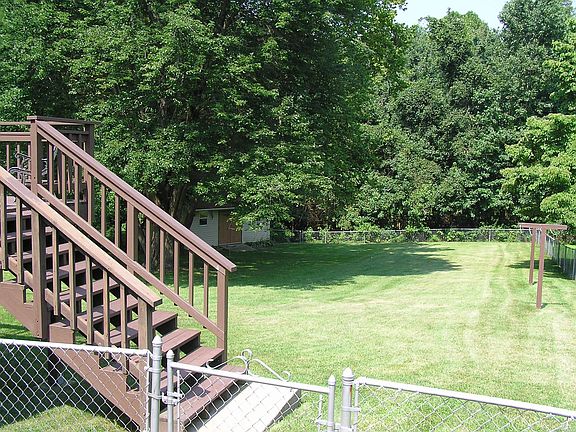 View of back yard from driveway