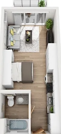 Traveler - Studio / 1 Bath - 405 SF Traveler - Studio / 1 Bath - 405 SF