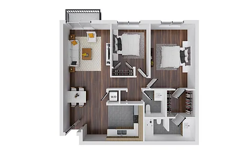 Floor plan 2BR2BA