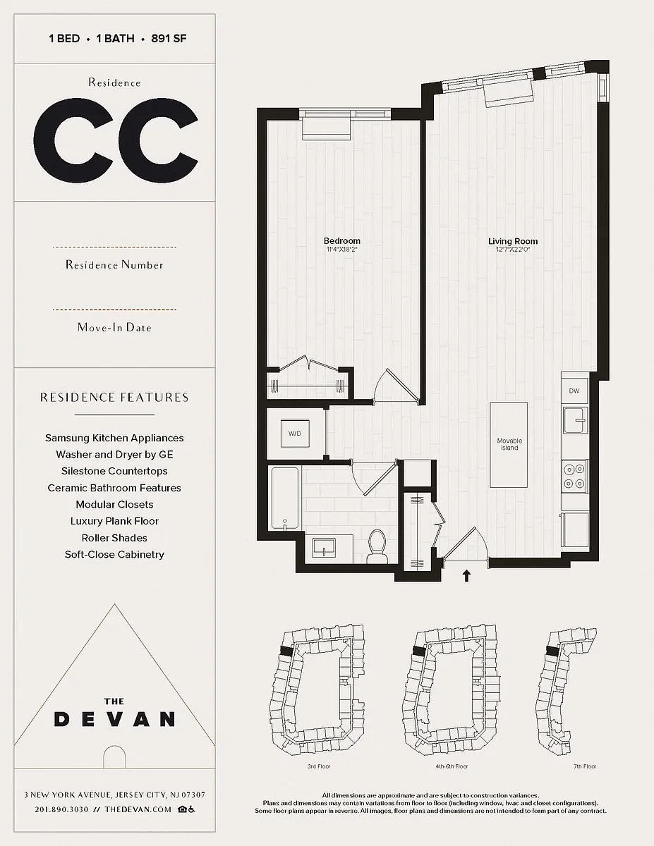 Floor plan 1 Bed 1 Bath CC