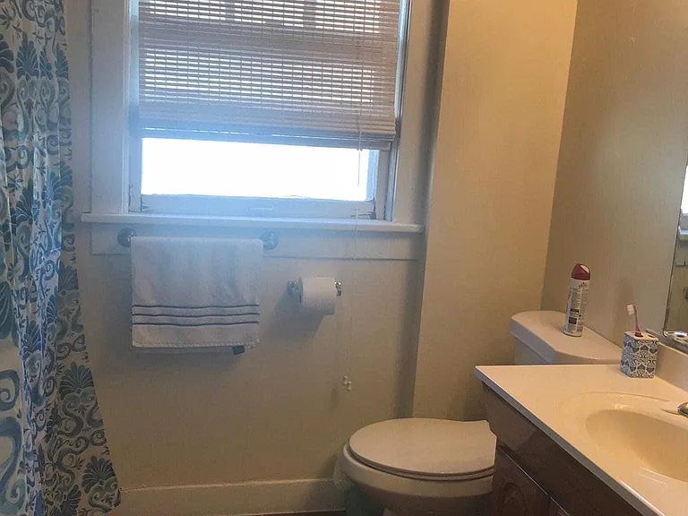 Shared bathroom on 2nd floor, big closet for toiletries + full bath and shower.