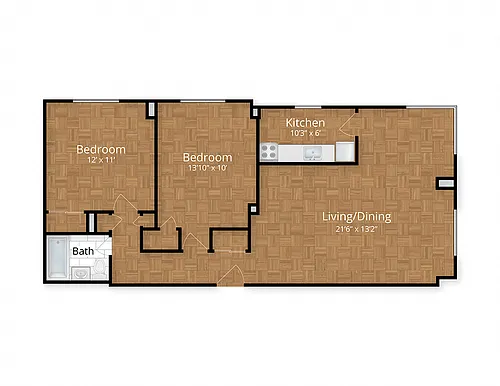 Floor plan Two Bedroom